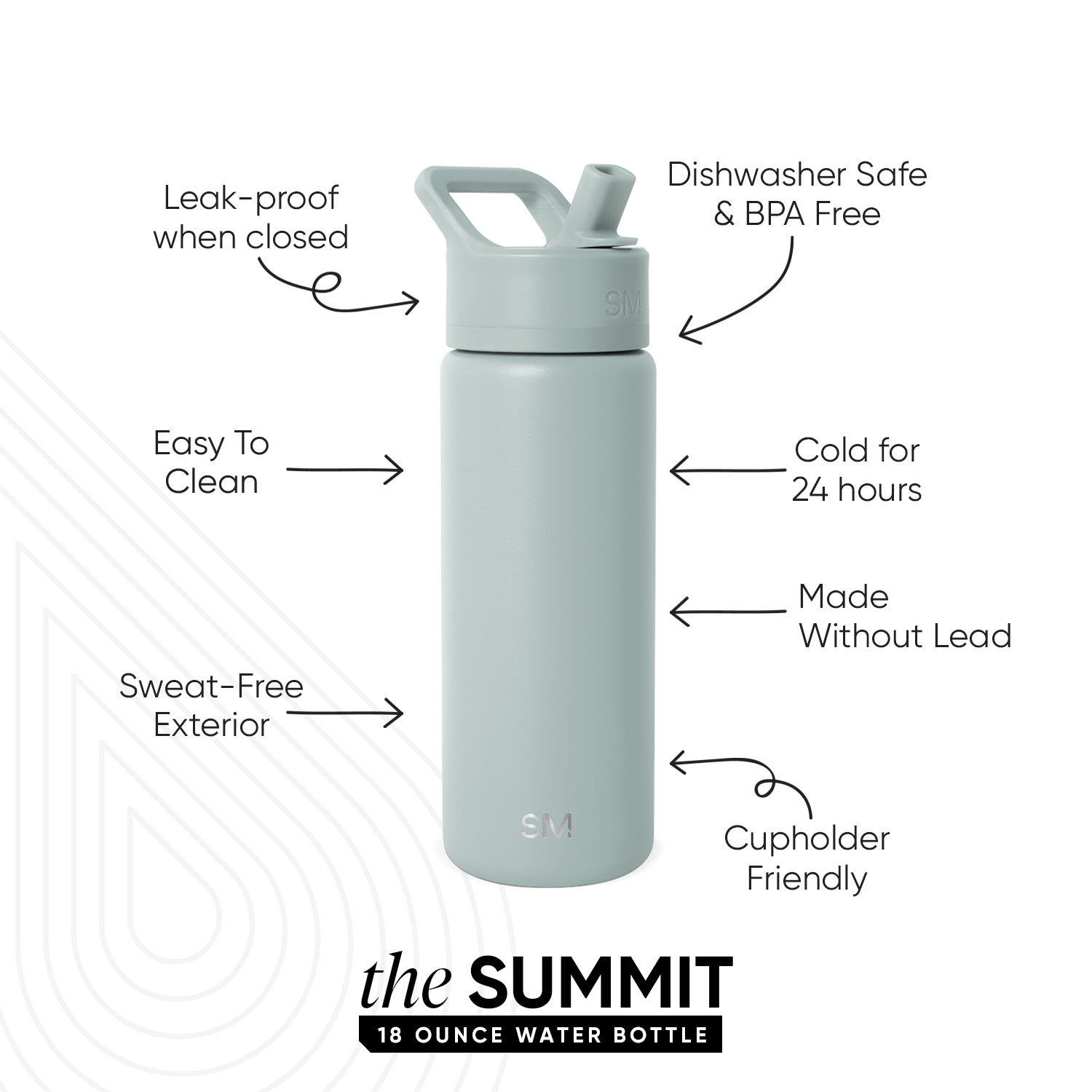 Summit Kids Water Bottle with Straw Lid
